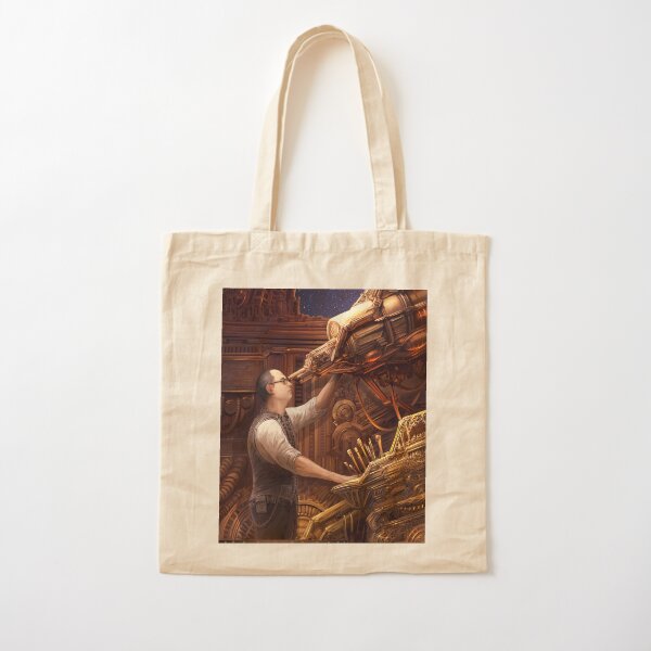 Steampunk Astronomer Cotton Tote Bag
