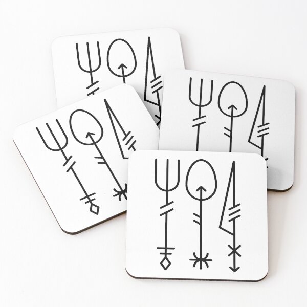 Item preview, Silverware Runes - Black designed and sold by LEEROIDZ.