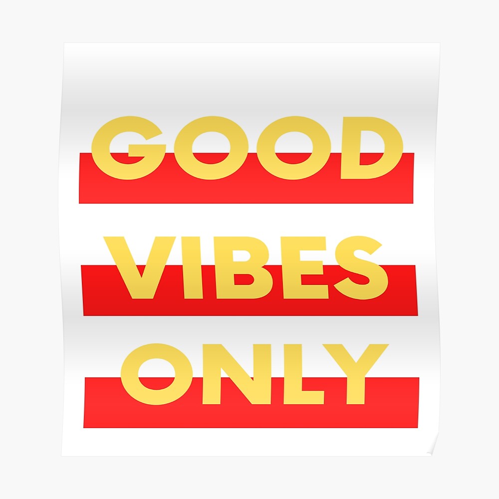 Download Good Vibes Only Red Yellow Mask By Lovesuperkarma Redbubble Yellowimages Mockups