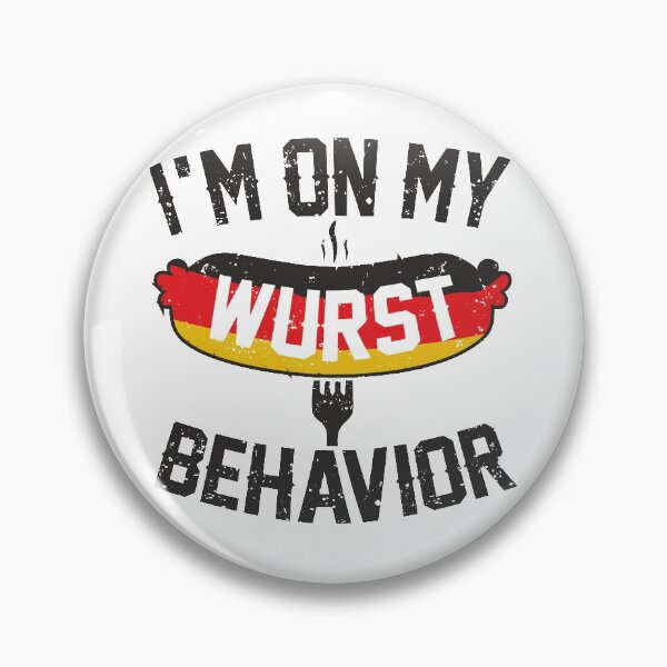 Item preview, Octoberfest I'm On My Wurst Behavior Funny Quote German Flag Sausage Humor  designed and sold by alenaz.