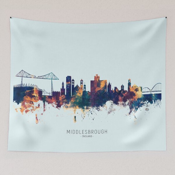 Item preview, Middlesbrough England Skyline designed and sold by ArtPrints.