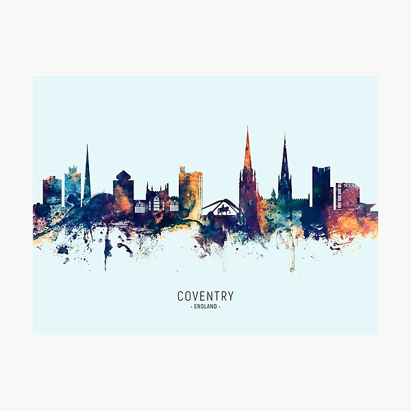Item preview, Coventry England Skyline designed and sold by ArtPrints.