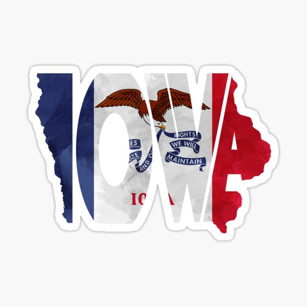 Artikel-Vorschau von Iowa Typografische Karte Flagge, designt und verkauft von A Deniz Akerman.