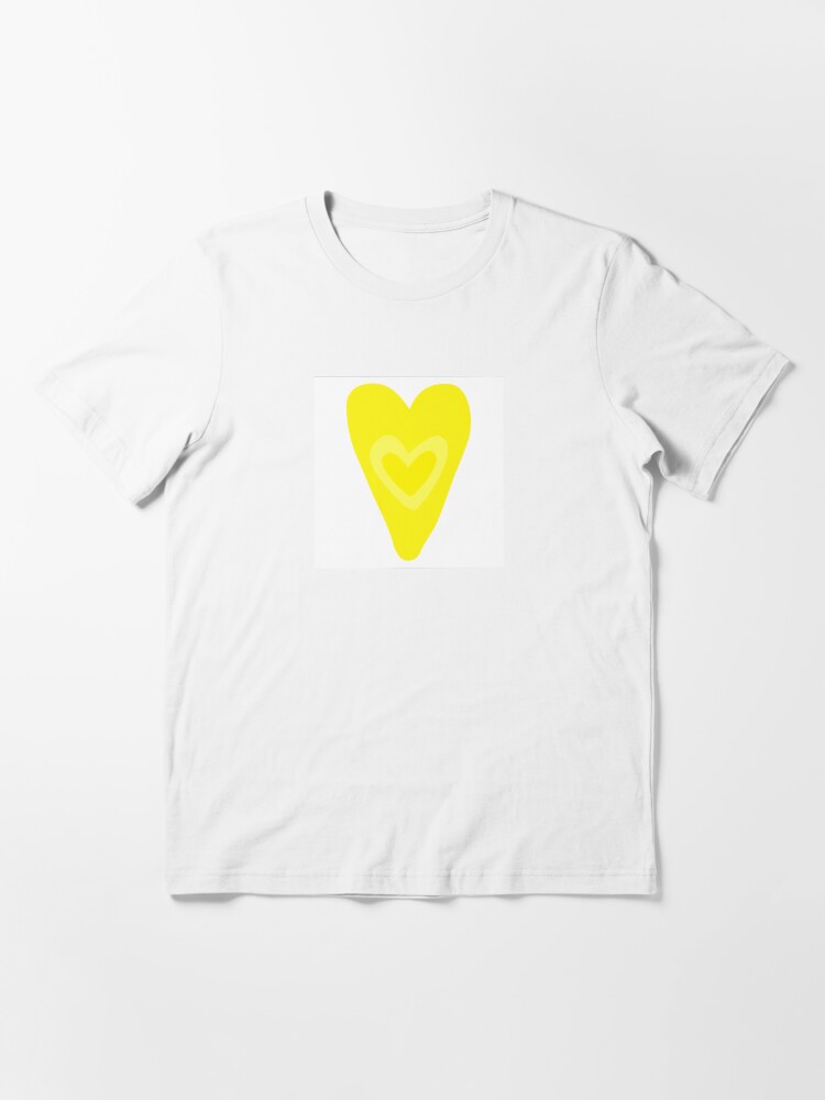 yellow heart t shirt