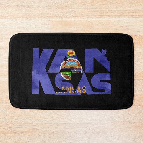 Item preview, Kansas Typographic Map Flag designed and sold by A Deniz Akerman.