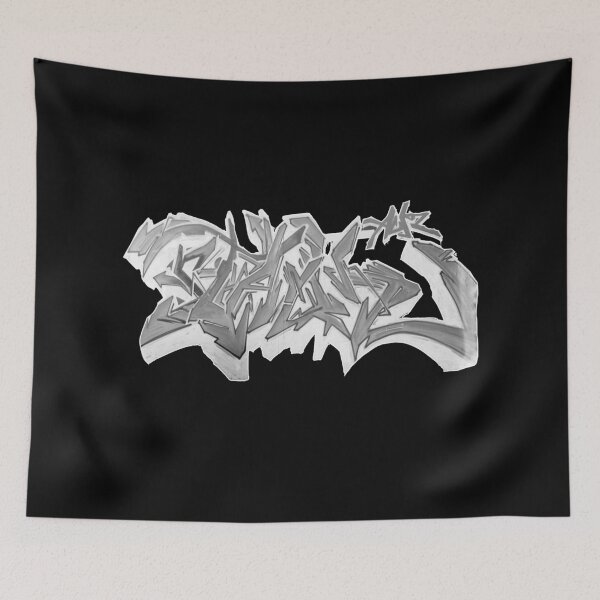 Item preview, white&black graffity on the black background designed and sold by --Andrii--.
