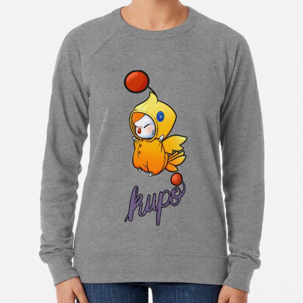 Chocobo Dress-Up Moogle from Final Fantasy Lightweight Sweatshirt
