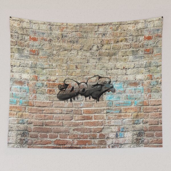 Item preview, "does" black graffity on the wall background designed and sold by --Andrii--.