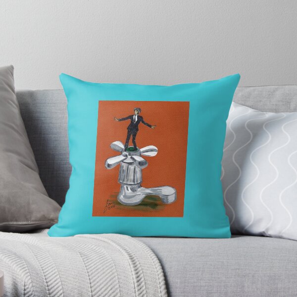 Tap dancer keeps falling in the sink Throw Pillow