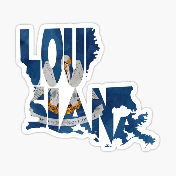Artikel-Vorschau von Louisiana Typografische Karte Flagge, designt und verkauft von A Deniz Akerman.
