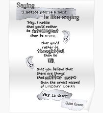 A Little John Green Inspiration Poster