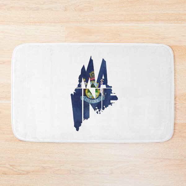 Item preview, Maine Typographic Map Flag designed and sold by A Deniz Akerman.