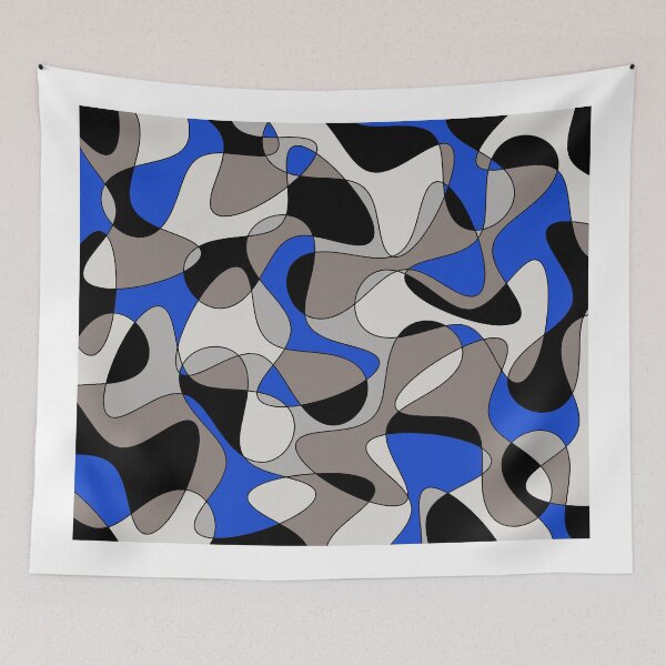 Item preview, Abstract pattern - blue, gray, black and white. designed and sold by K.S ART.