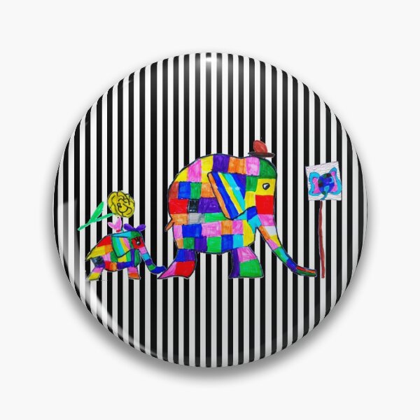Item preview, Elephant family takes a walk| black and white stripes designed and sold by azimaplace.