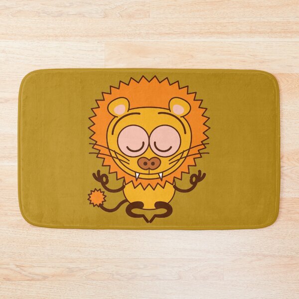 Item preview,  Wild lion performing a joyful meditation in lotus pose  designed and sold by Zoo-co.