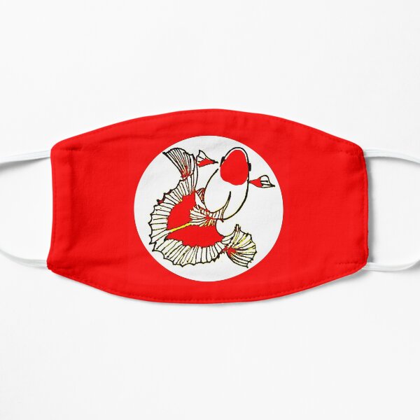 Tosakin red white goldfish Flat Mask