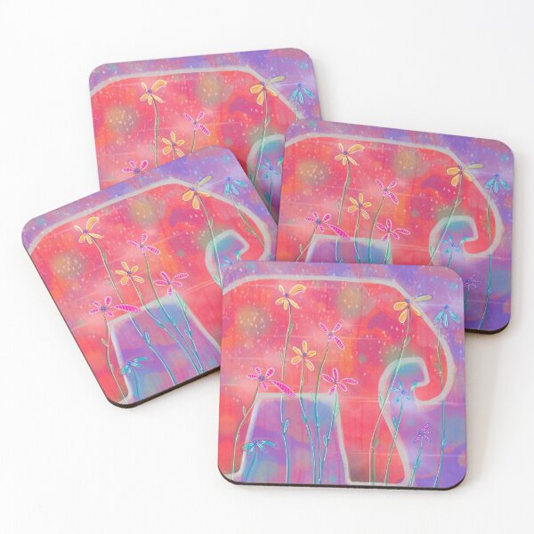 Item preview, Elephant with flowers, painting designed and sold by AtelierAdriana.
