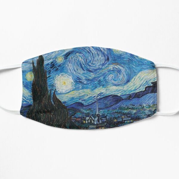La noche estrellada de Vincent Van Gogh Mascarilla plana