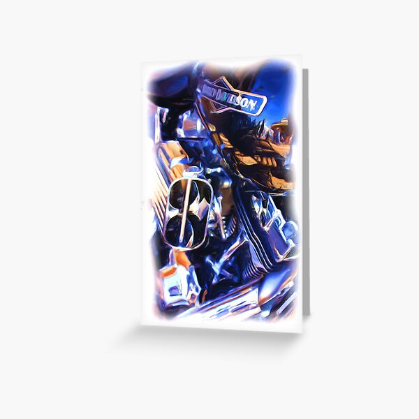 Cartes De Vœux Sur Le Theme Harley Davidson Redbubble
