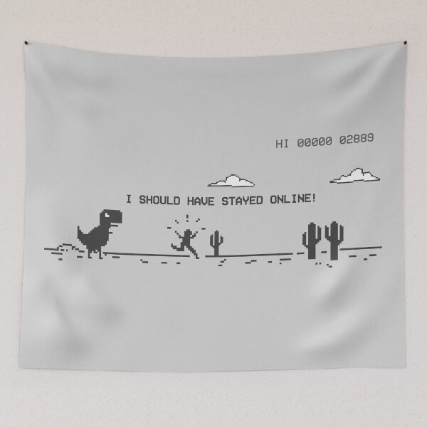 Item preview, OFFLINE DINO GAME I SHOULD HAVE STAYED ONLINE designed and sold by aydapadi.
