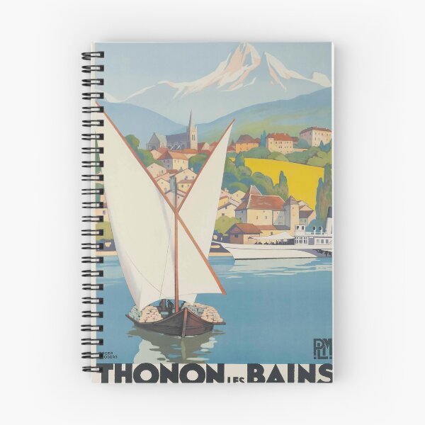 Item preview, PLM Thonton les Bains vintage travel poster designed and sold by stickart-marek.