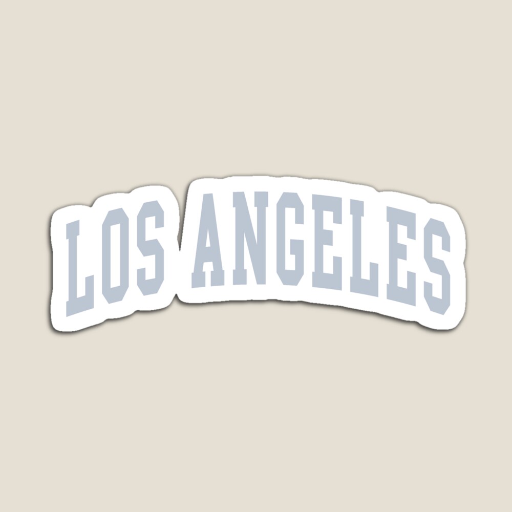 Los Angeles Black Varsity Lettering  Sticker for Sale by jean hopkins