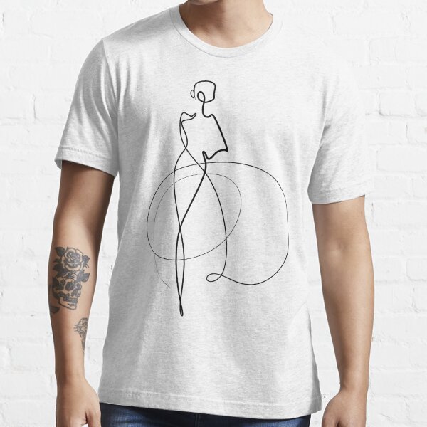 design Salg forbandelse fashion dior sketch. Chanel art. Woman in dress line art" T-shirt for Sale  by OneLinePrint | Redbubble | background t-shirts - beautiful t-shirts -  beauty t-shirts