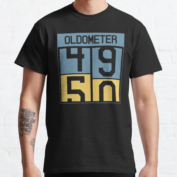 Oldometer from 49 to 50 Birthday Gift Funny Classic T-Shirt