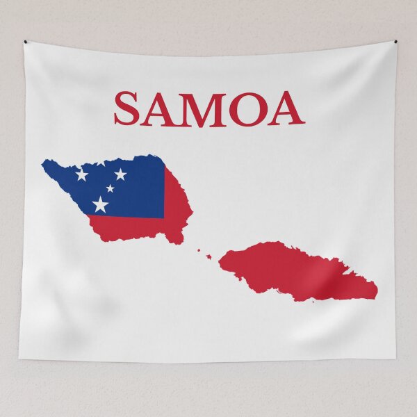 Item preview, Western Samoa Flag Map designed and sold by marosharaf.