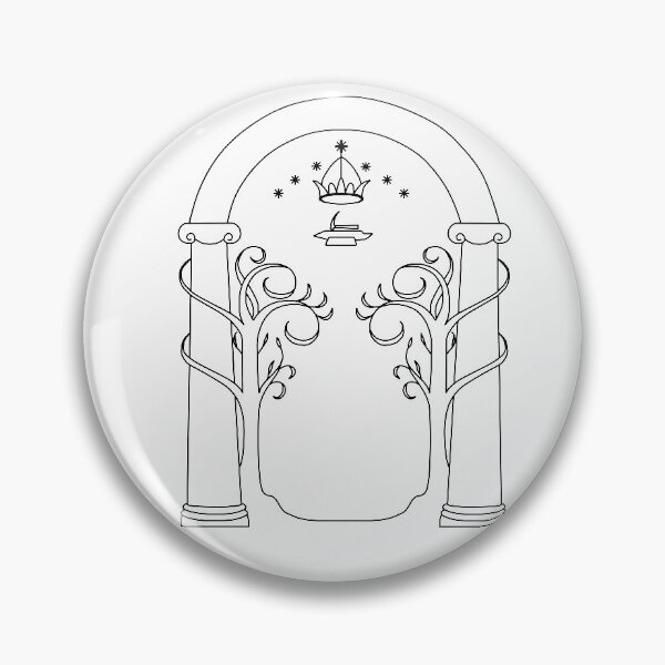 Item preview, lord of the gates ring line art illustration designed and sold by OneLinePrint.