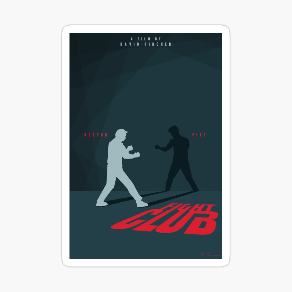 Fight Club Silhouette - Minimal Poster Art  Poster for Sale by Ryan  Piracha