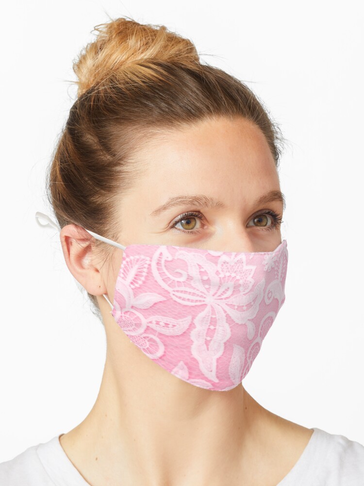 pink lace mask