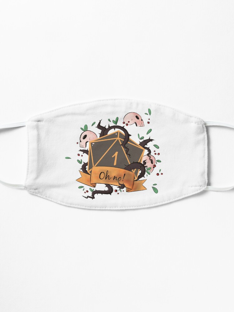Alternate view of Critical Fail! D20 Natural One Mask