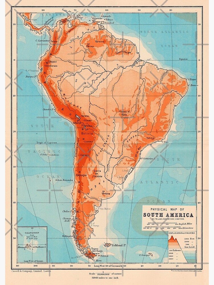 Vintage south america deals poster royalty free