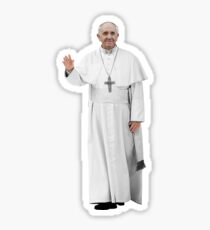 High Resolution Standing Waving Pope Francis Sticker