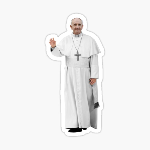 Item preview, High Resolution Standing Waving Pope Francis designed and sold by worn.