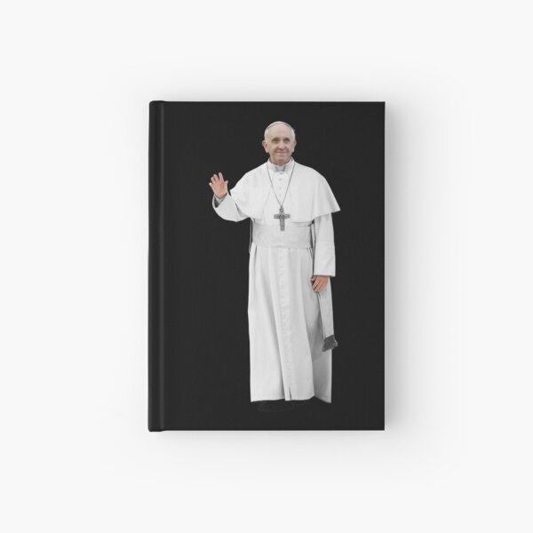 High Resolution Standing Waving Pope Francis Hardcover Journal
