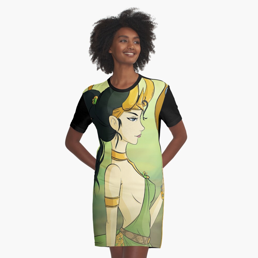 Loki Female Genderbend Graphic T Shirt Dress By
