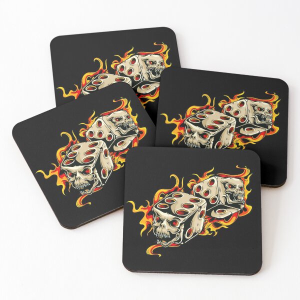 Item preview, Grinning Skull Dice and Flames designed and sold by headpossum.