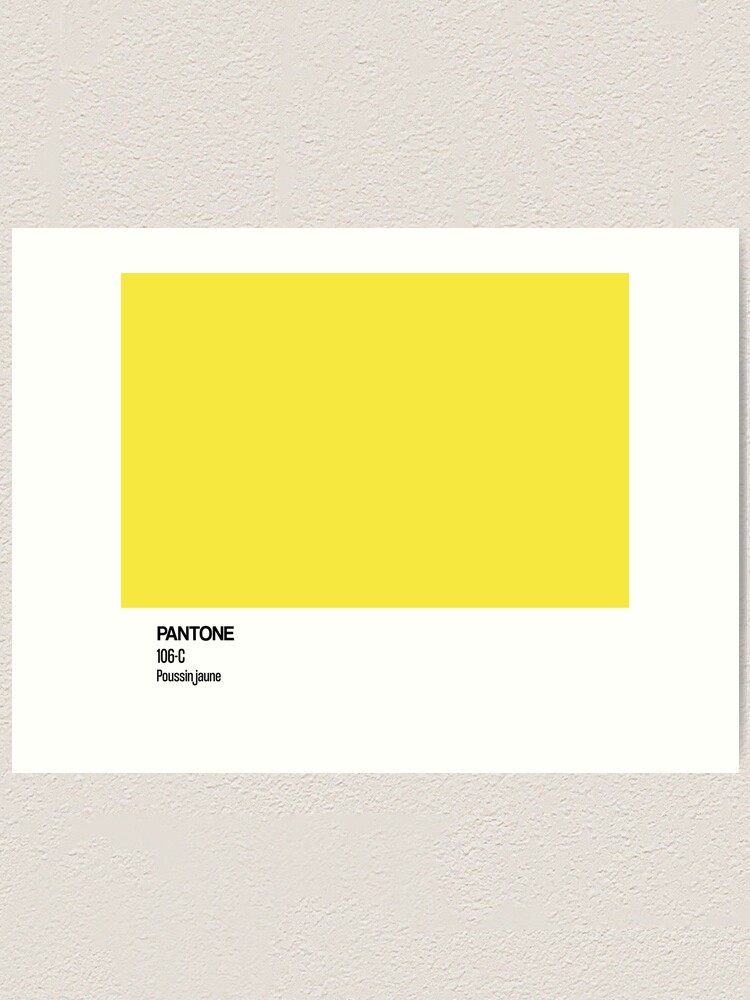 Pantone Poussin Jaune Art Print By Houseofballoon Redbubble