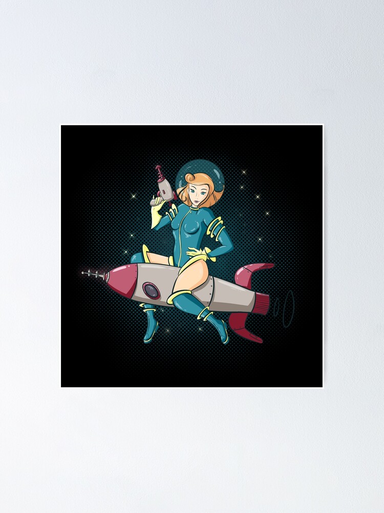 Alternate view of Rocket Ride Pinup Poster