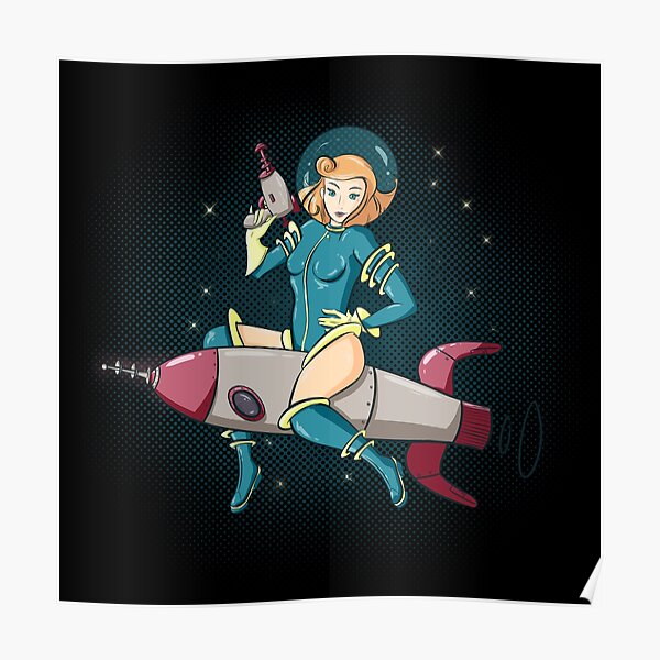 Rocket Ride Pinup Poster