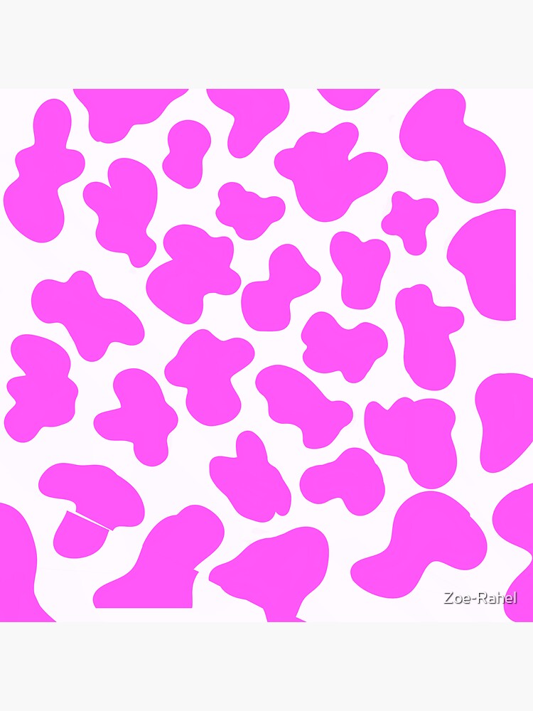 "Neon pink cow print cow pattern" Sticker for Sale by ZoeRahel Redbubble