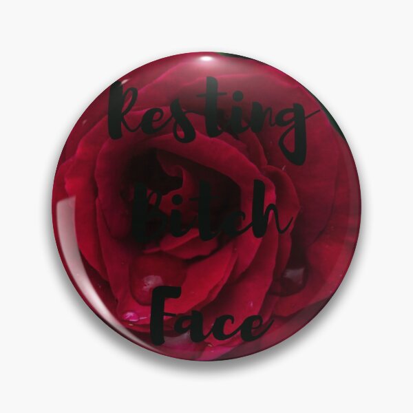 Item preview, Resting Bitch Face Red Rose Blk designed and sold by djalicat.