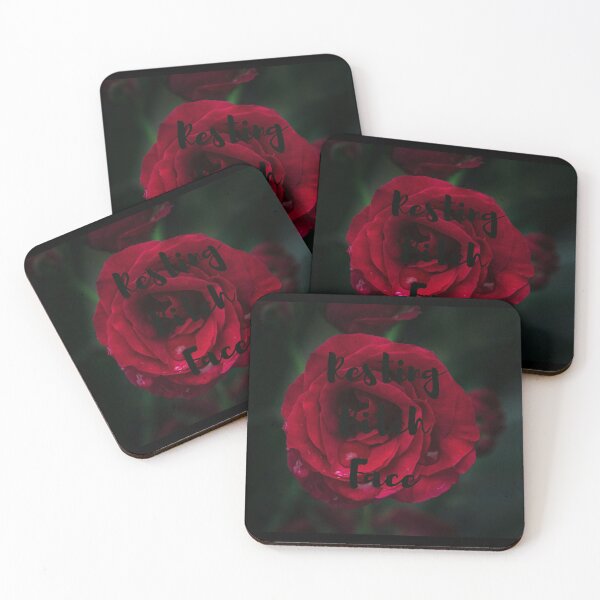 Item preview, Resting Bitch Face Red Rose Blk designed and sold by djalicat.