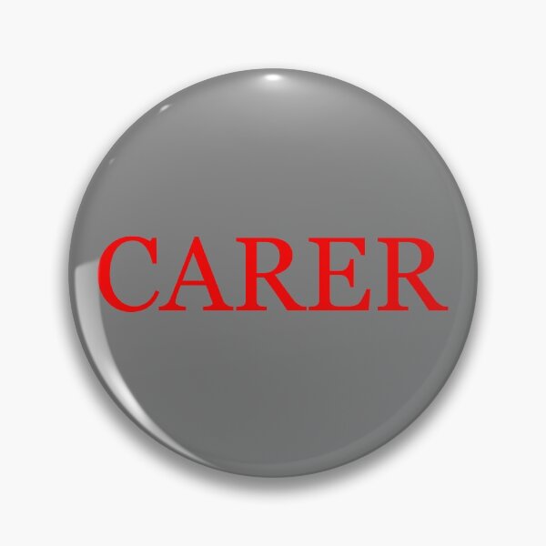 Item preview, CARER GREY/RED FACE MASK AND MERCHANDISE. designed and sold by booie2020.