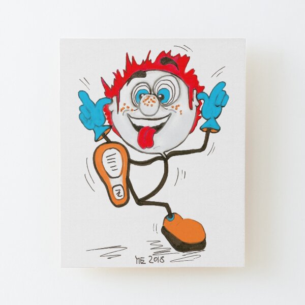 Crazy STickmanMunich Aufgezogener Druck auf Holz