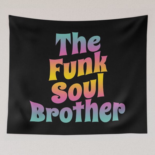 Item preview, The Funk Soul Brother (Funny Cool Quote • Vintage Groovy 70's Look • Trippy Psychedelic Color Mix) designed and sold by SassyClassyMe.