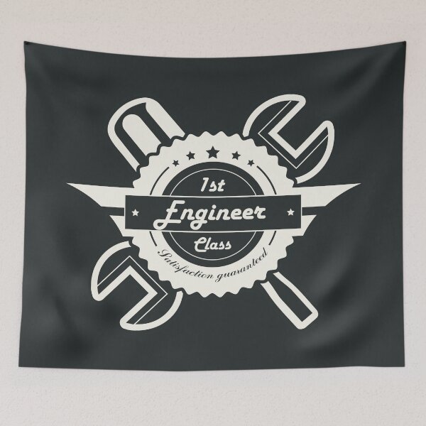 Item preview, First Class Engineer! Retro Career Gift designed and sold by justkidding-co.