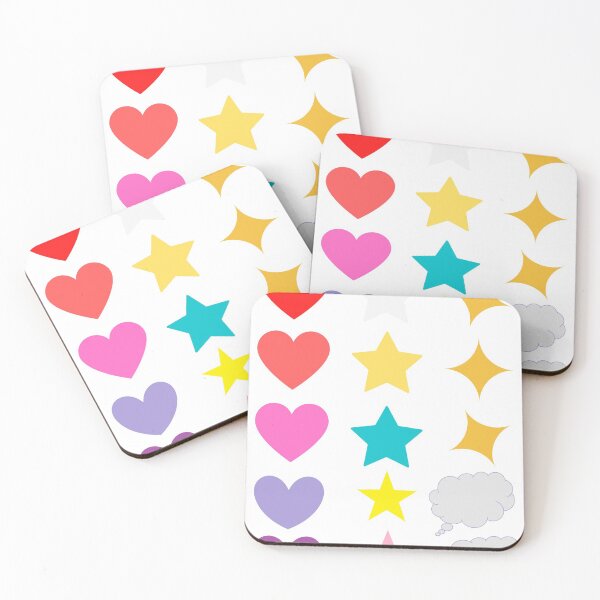 15 Basic Stickers Coasters (Set of 4)